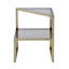 Table de bout en verre avec rangement Lumpkin
