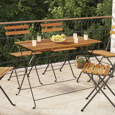 Graceland Rectangular Metal Folding Outdoor Bistro Table , 100cm cm W 54cm cm D