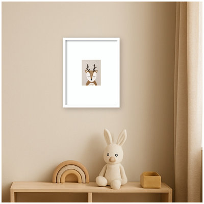 «Deer» par juillet, reproduction d'art encadrée