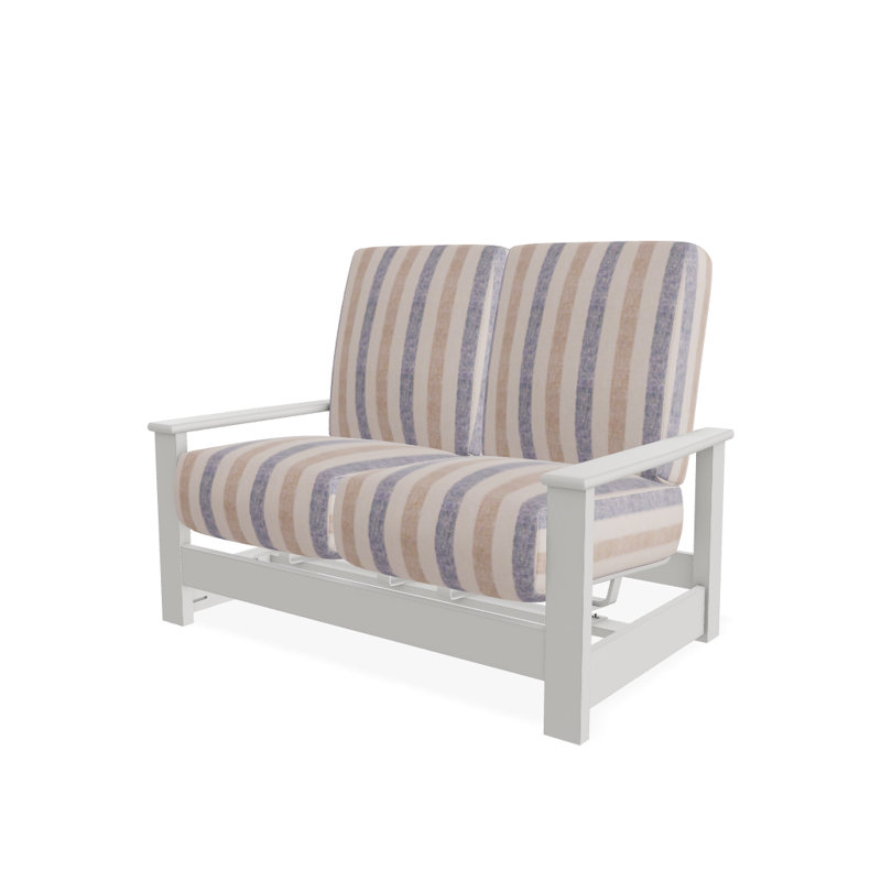Leeward 56.5'' Wide Loveseat with Cushions, Paris, Snow