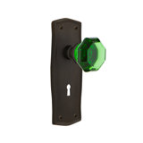 Prairie Plate with Decorative Keyhole and Waldorf Emerald Door Knob