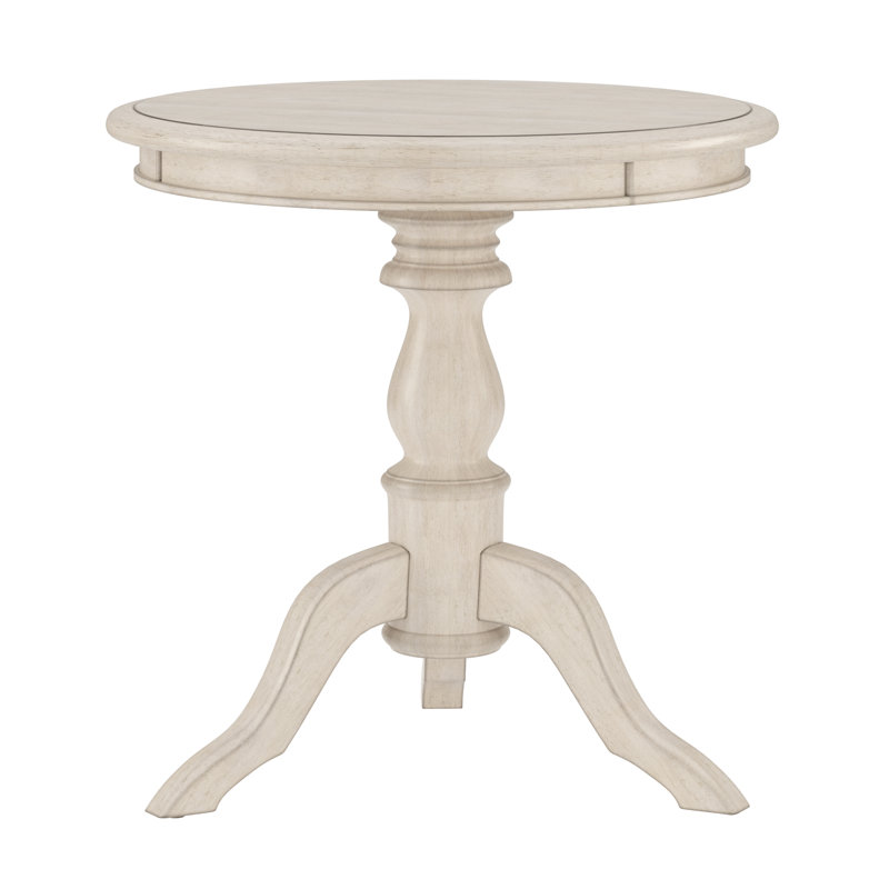 Pamela Solid Wood End Table, White