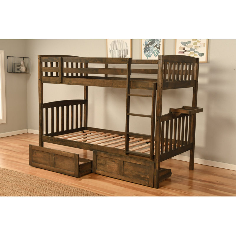 Thomson Twin Over Twin Bunk Bed , Rustic Brown
