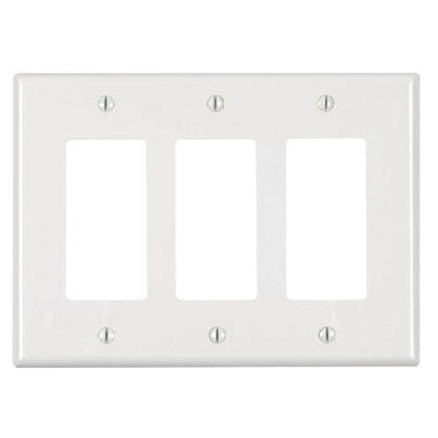 No Subject 3 - Gang Toggle Light Switch Standard Wall Plate