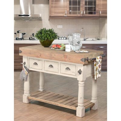 Hutchens Solid Wood Kitchen Island
