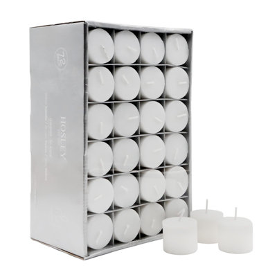 Hosley Unscented White Votive Candles, 72-Pack – Clean-Burning, Long-Lasting 10-12 Hour Burn – Ideal For Weddings, Home Décor, Spa, Events – Bulk Value For Versatile Use