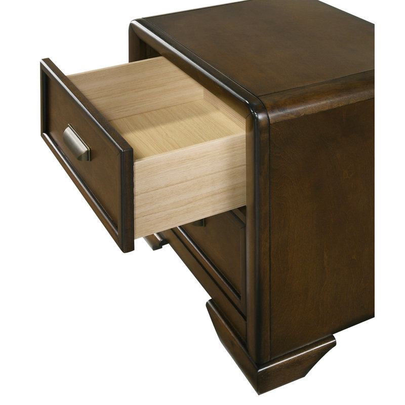 Table de chevet 1 pièce 2 tiroirs de style contemporain