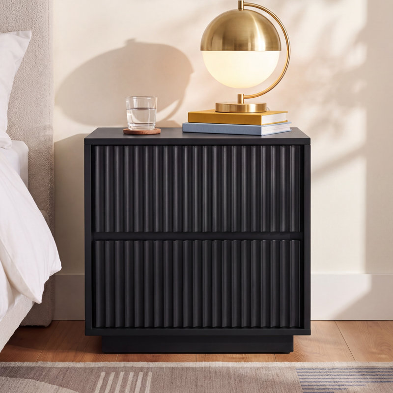 Paloma 2 - Drawer Nightstand, Black