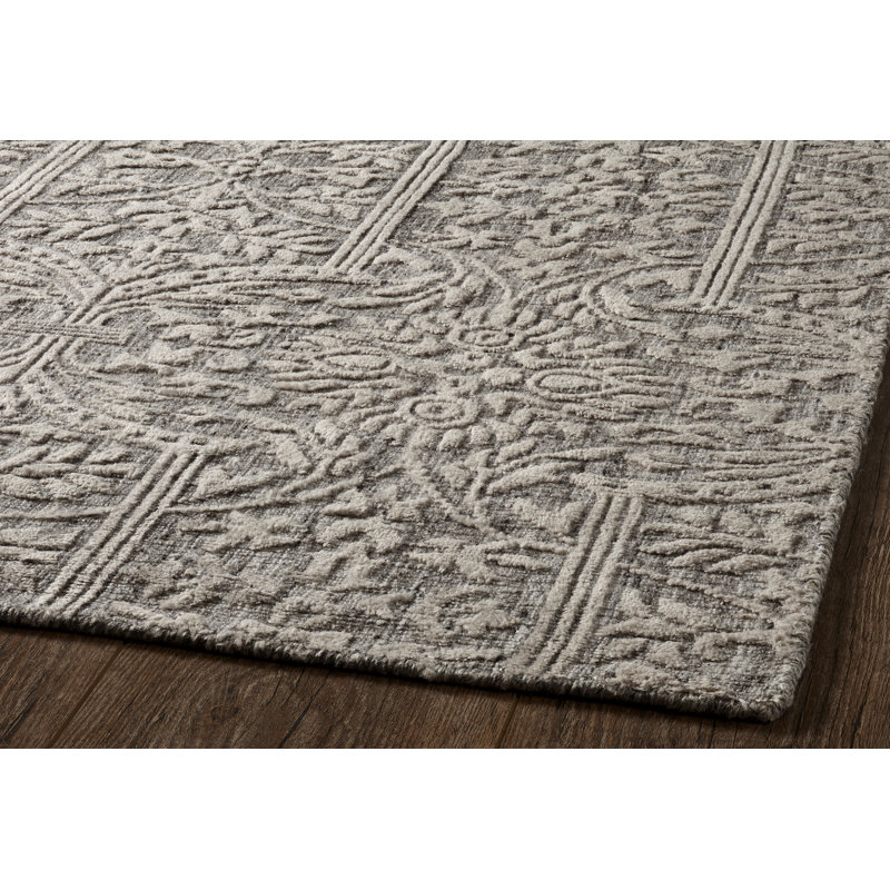 Mema Moroccan Area Rug in Brown, Rectangle 5' x 7'