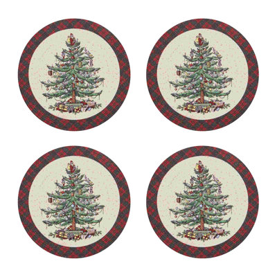 Spode® Tartan Set of 4 Round Placemats