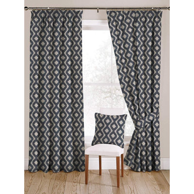 Zilla Arizona Chenille Cotton Pencil Pleat Blackout Curtains