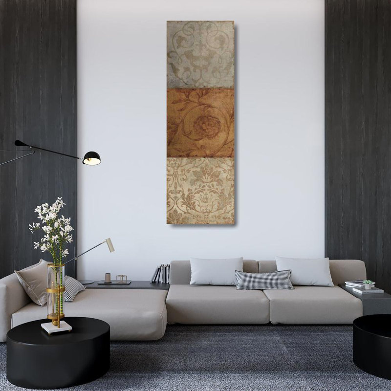 «Red Barrel Studio® Audit», art de la toile tendue par Lisa Gallery, Taupe Majesty II, H 48 po x l 19 po