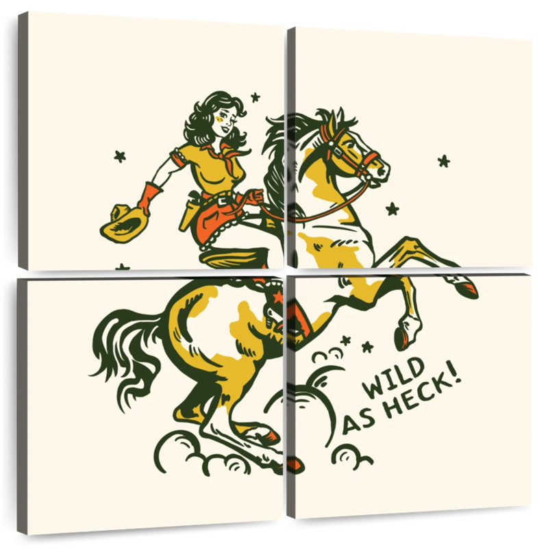 Lelar Western Wild As Heck, 45'' H x 45'' W