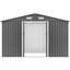 10x8 Ft Metal Shed For Backyard, Lockable Door, Grey Finish Outdoor Storage In With Frame