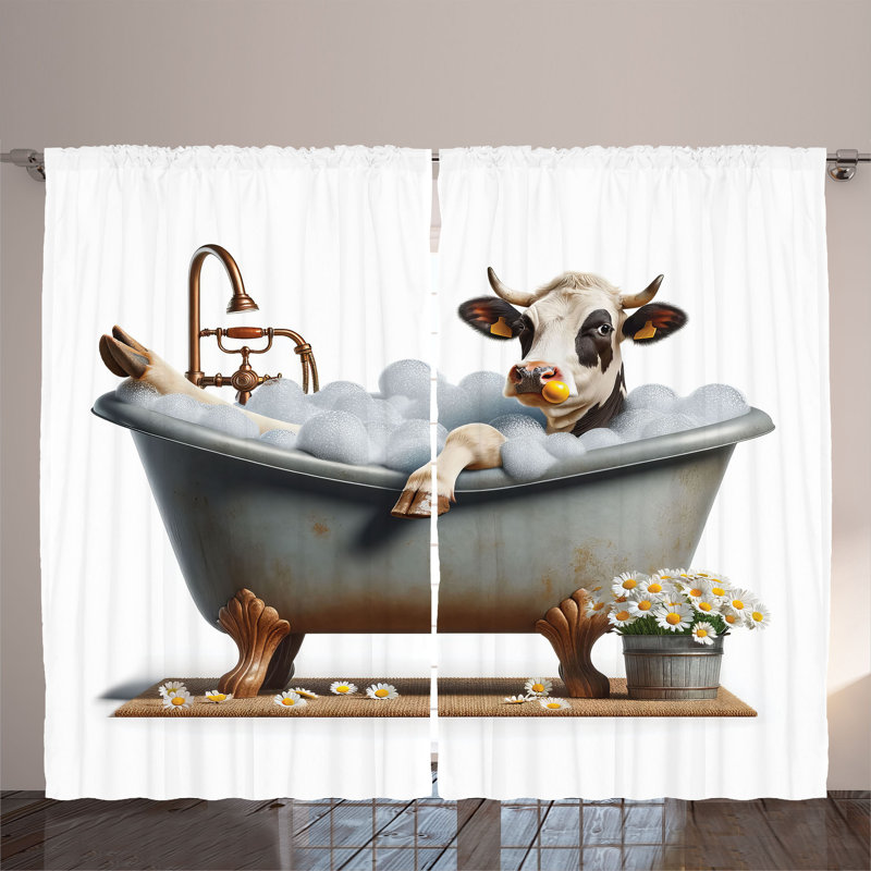 Semi Sheer Curtain Pair, 54" W x 96" L