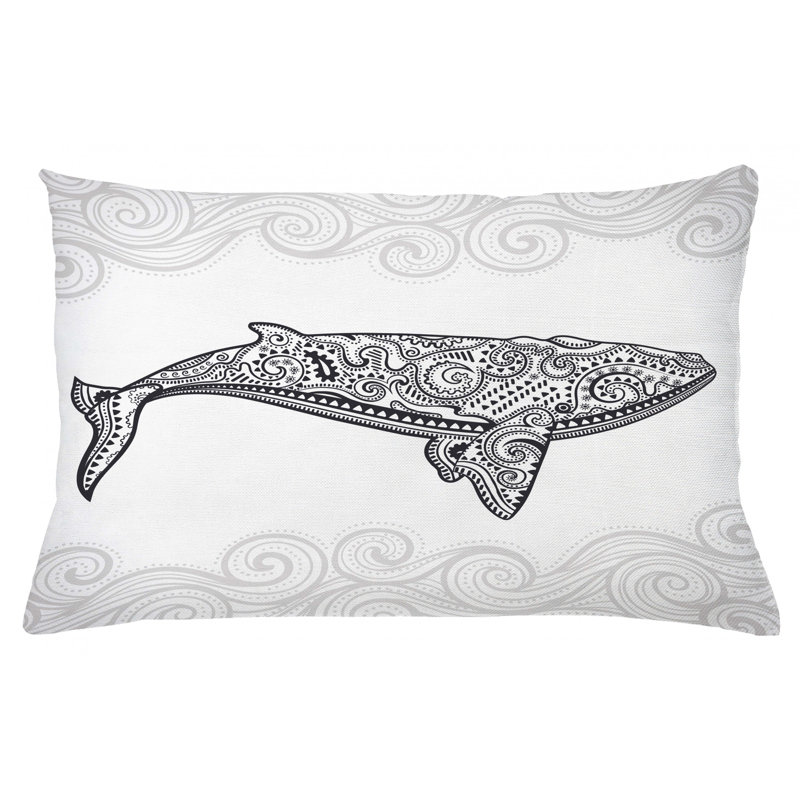 Housse de coussin lombaire intérieur/extérieur baleine, 16 po x 26 po