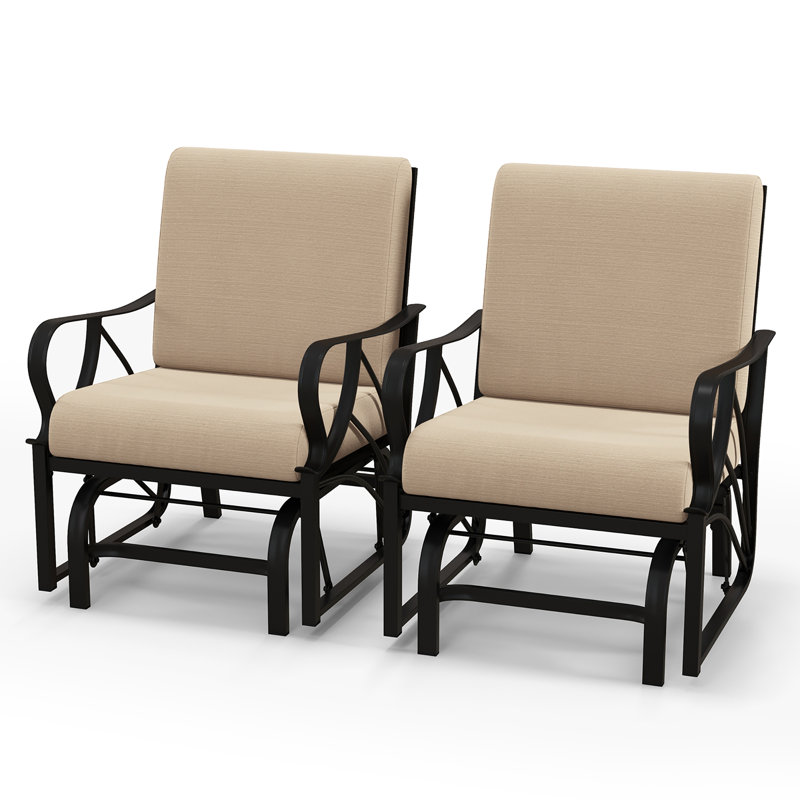 Chaise coulissante en métal avec coussins Milve