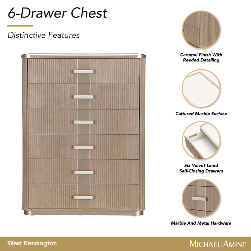 West Kensington Highboy Chest, Tan