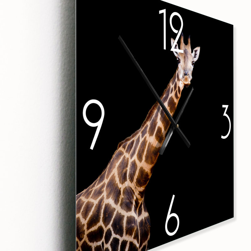 Portrait d'une girafe VII - Horloge murale de ferme, Petit