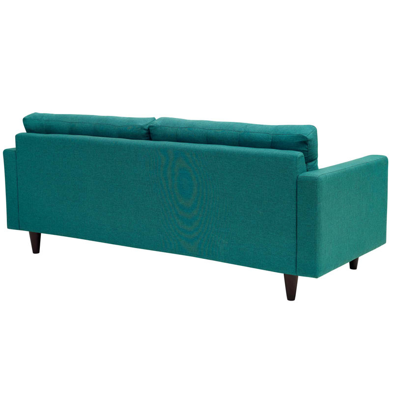 Empress Leather Sofa and Arm Chairs Set, Teal