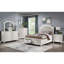 Table de chevet 3 tiroirs blanc antique
