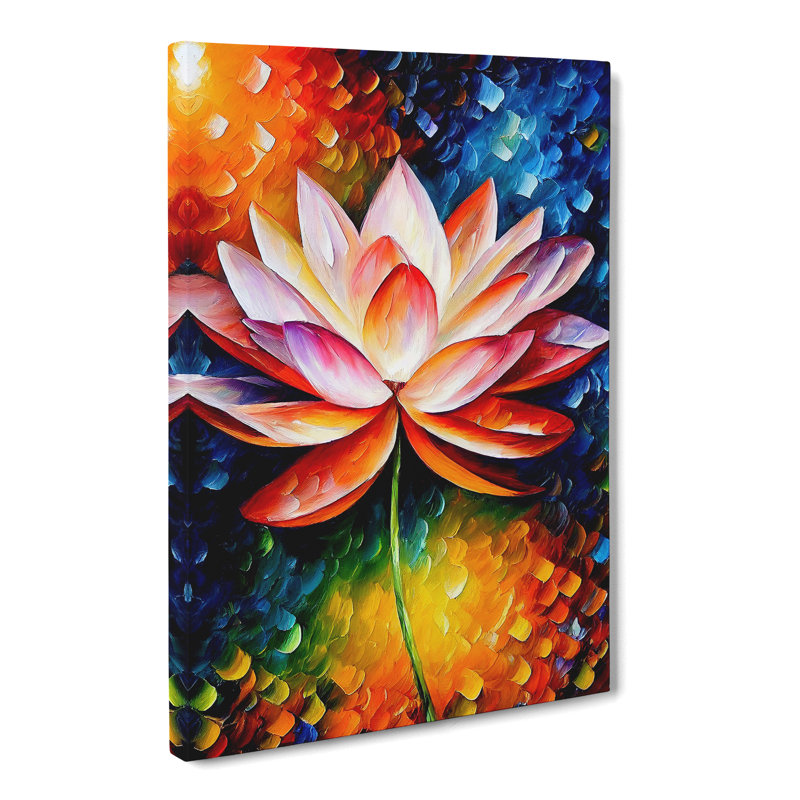 Lotus Flower - Wrapped Canvas, 50cm H x 35cm W x 3cm D