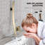 Robinet de lavabo de salle de bain mural en laiton massif 26,97 ", robinet cascade à poignée simple avec ensemble de bonde-77353100-123131885