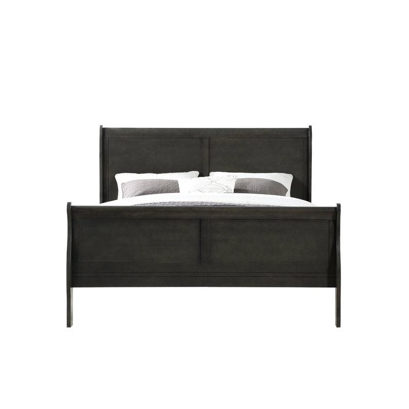 Lit très grand classique Classic en gris foncé - Améliore la fonctionnalité de la chambre à coucher. La finition orientale indémodable offre un sommeil paisible