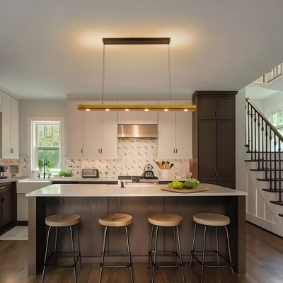  LED Wood Kitchen Island Pendant Light （Upgrade Version）
