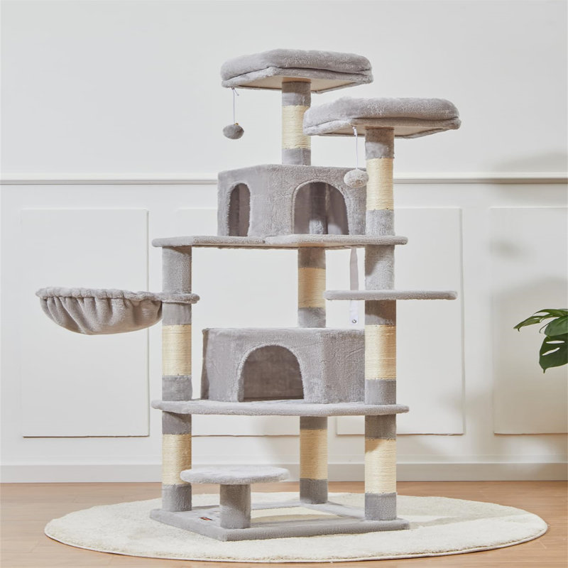 Arbre à chat H 60,59 po Fachan, Gris clair