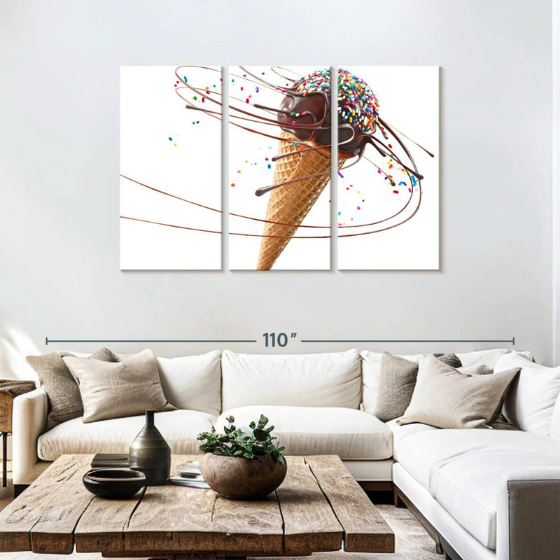 Yarlin Chocolate Ice Cream Cone, 48" H x 74" W