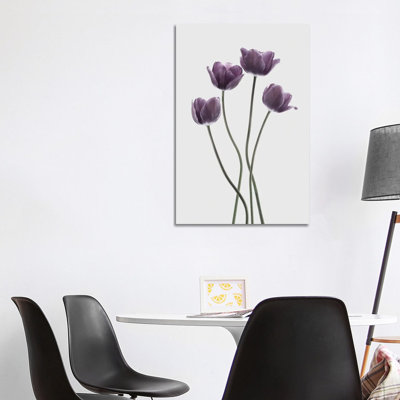 Tulips Purple by Design Fabrikken - Wrapped Canvas Print