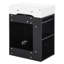 Meuble-lavabo moderne de 20 pouces avec lavabo en céramique, porte à motif de losanges, poignée dorée et tablettes latérales pour petits espaces-975744925