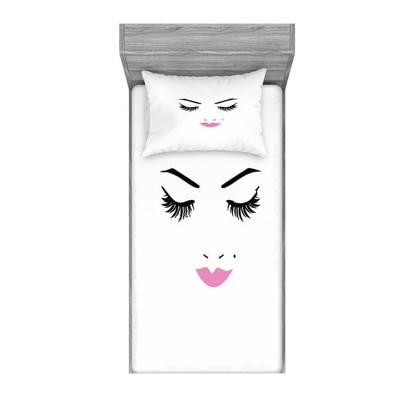 Eyelash Microfiber Sheet Set, Twin Sheet Set + Fitted Sheet + 1 Pillowcase