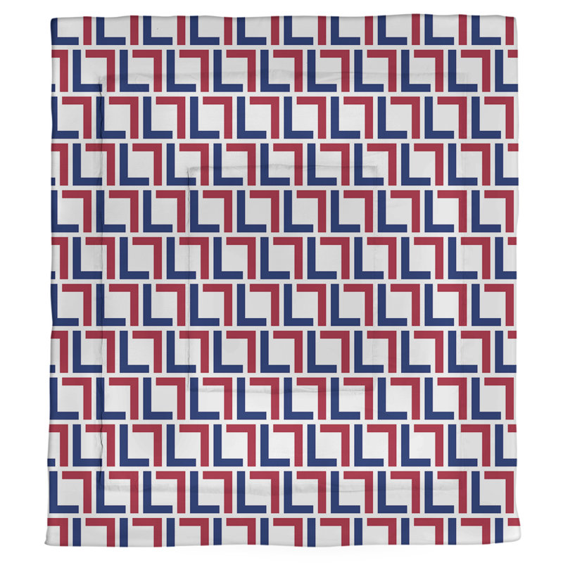 Édredon simple Football Luxury, Édredon simple TG, Bleu foncé / rouge / blanc