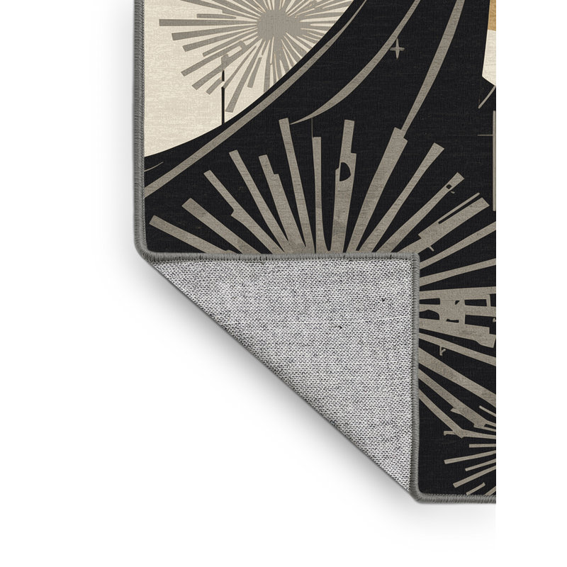 Tapis gris délavé à la machine Bedford Valkyrie Warrior, 4 x 6