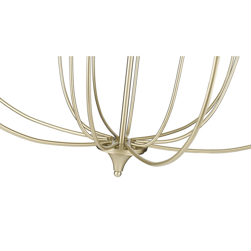 Lustre classique / traditionnel à 12 lumières de 40,2 po de style bougie Emery, Or moderne