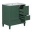 Meuble-lavabo de 30 po - Armoire moderne avec lavabo. Bois massif, porte à fermeture en douceur, 3 tiroirs. Comptoir en céramique. Élément gracieux. Armoire de rangement au design élégant. Structure en bois, tiroirs et porte lisse-1809107564