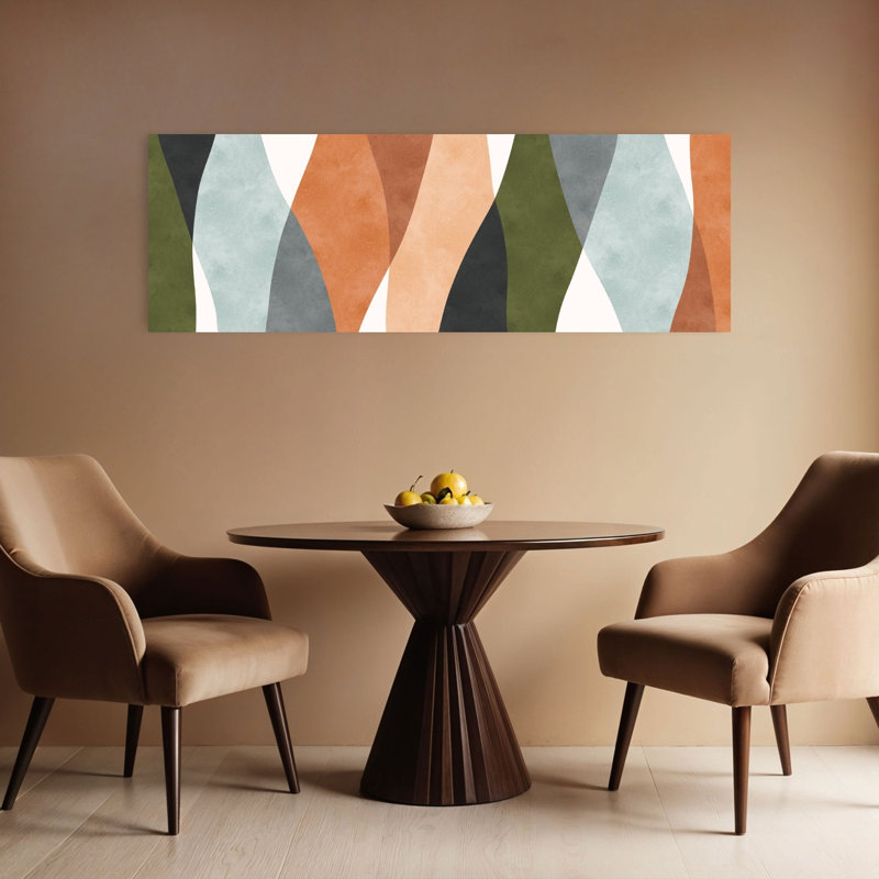Art mural expressif abstrait et abstrait, H 16 po x l 48 po