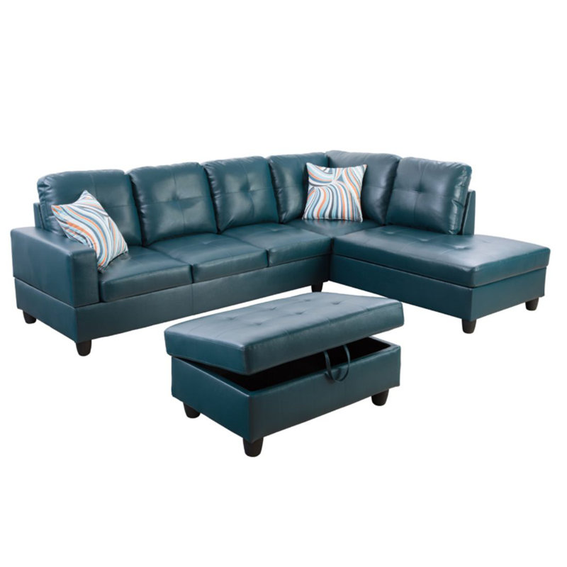 Leilarose 103.5'' Faux Leather Sofa