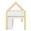Lit mezzanine bas avec lumières DEL, lit mezzanine en bois avec escalier et barrière de sécurité-973506248