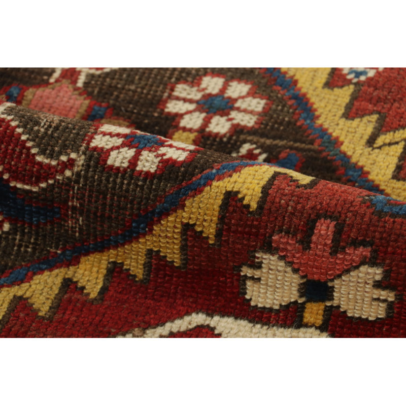 Antique One-of-a-Kind 3'5X14'2 Hand Knotted Area Rug