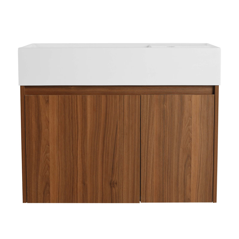 Armoire de salle de bain de haute qualité au design innovant pour les petits espaces, Noyer, 30"