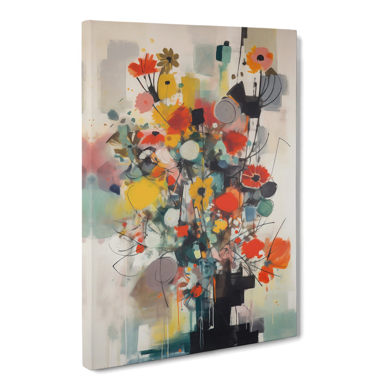 Galeano Flowers Bauhaus Vol.2 - Wrapped Canvas Print, 76cm H x 50cm W x 3cm D