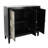 Kleiber Wooden Room Cabinet with Silver Crescent Moon Relief and Crystal Knobs