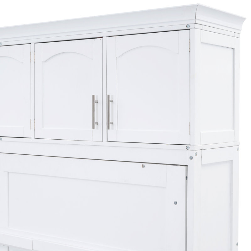 Armoire de lit blanche - Polyvalent pour la salle de sport et les petits appartements, pliable et efficace pour économiser de l'espace