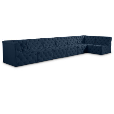 Klecka Velvet L-Shaped Sectional Reversible