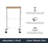 Basic portable kitchen three-layer storage rack with adjustable two-layer shelves