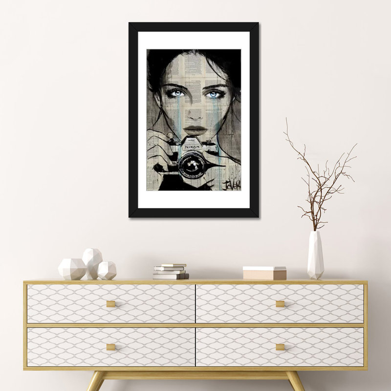 « picture it », reproduction d’impression sur toile, H 32 po x l 24 po x P 1 po, Papier d'art encadré noir, Blanc