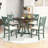 5-Piece Round Dining Table And Chair Set With Special-Shaped Legs And An Exquisitely Designed Hollow Chair Back For Dining Room-2081962883-2081962884
